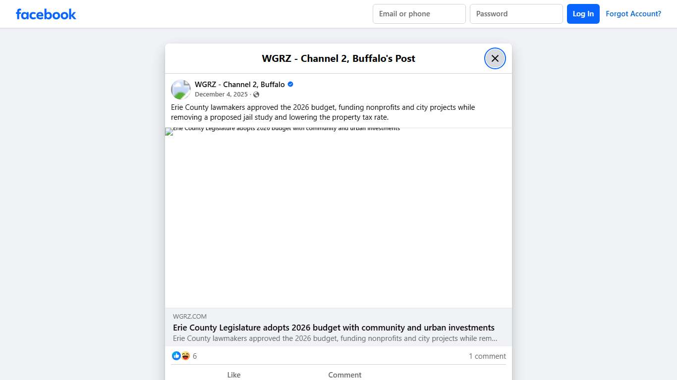 Erie County lawmakers approved... - WGRZ - Channel 2, Buffalo Facebook