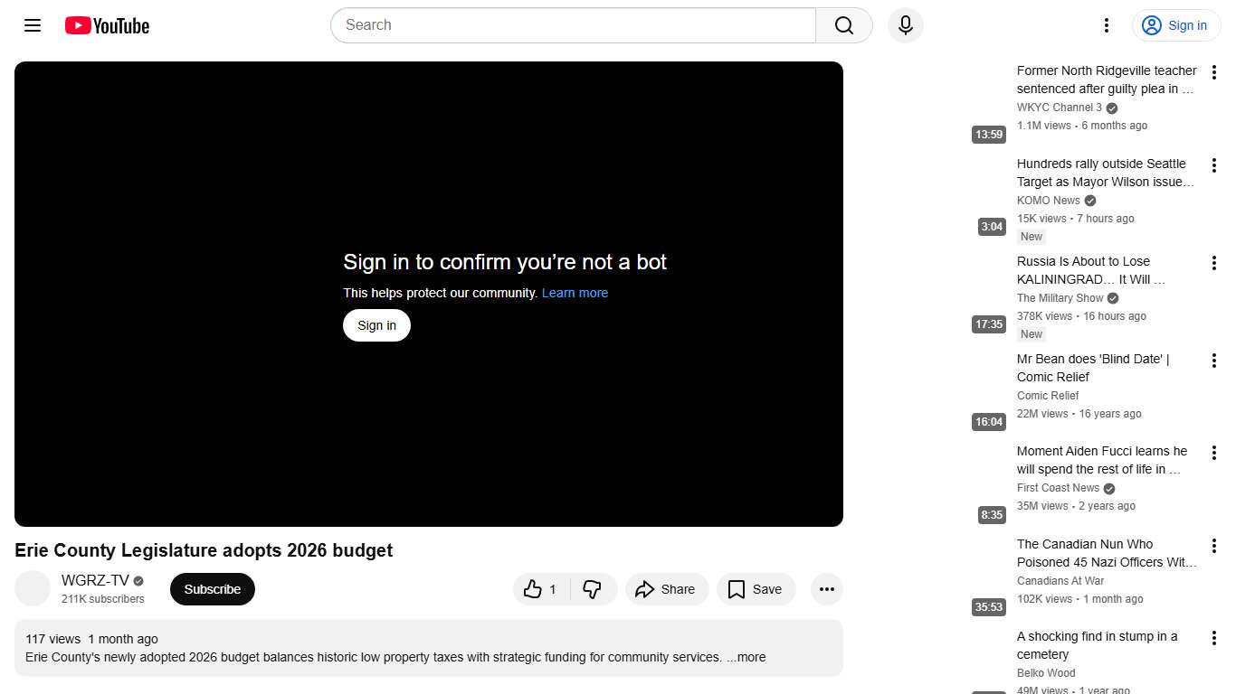 Erie County Legislature adopts 2026 budget - YouTube